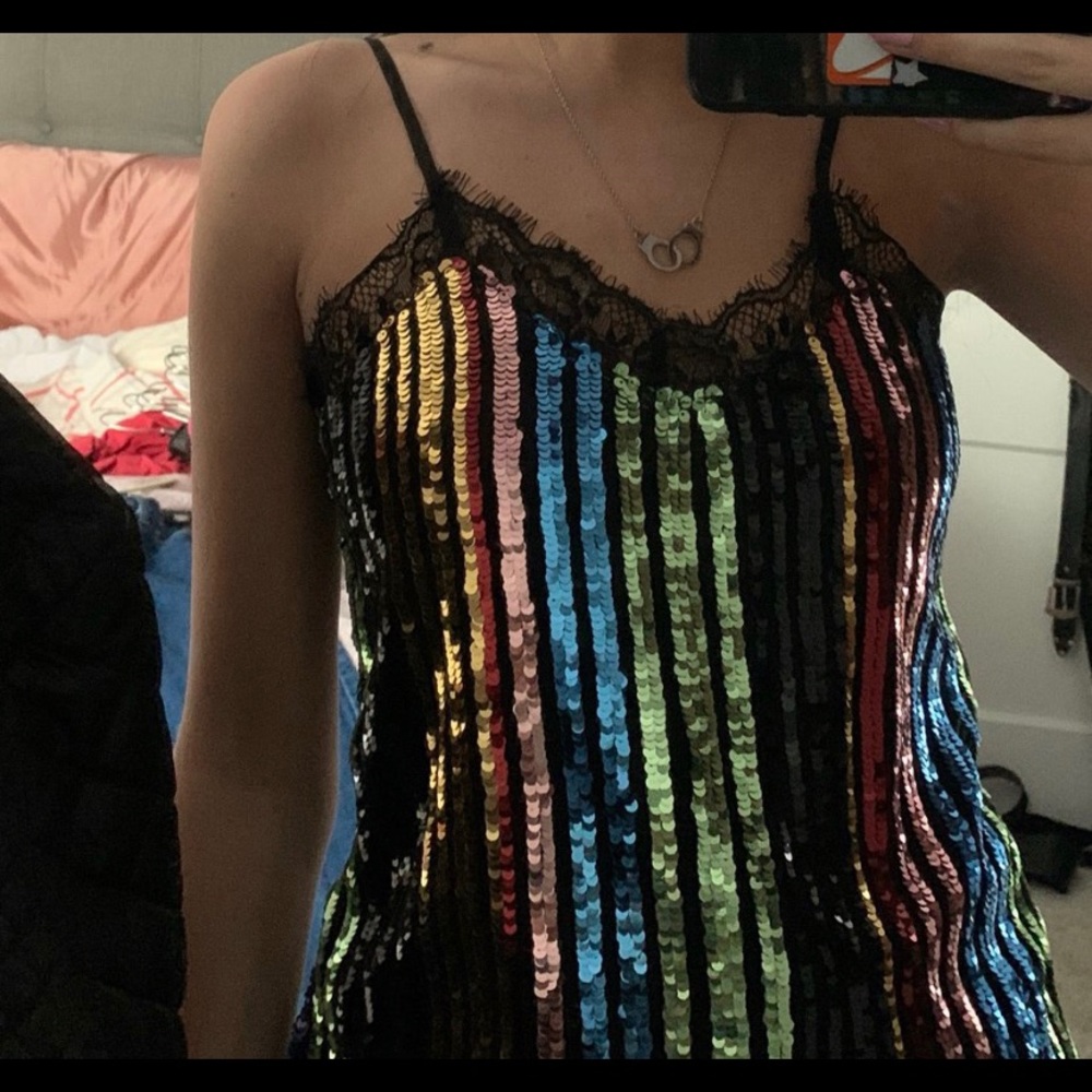 Sequin Silk Cami